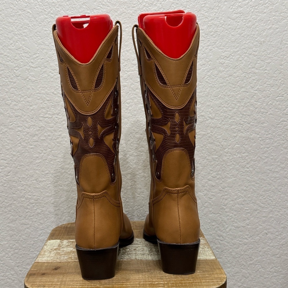 Madden Girl Saloonn Novelty Cowboy Boots Size 8.5 - Picture 5 of 8